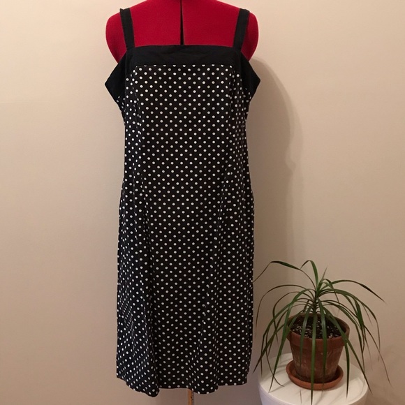 VINTAGE Jessica black and white polkadot dress - Picture 2 of 4